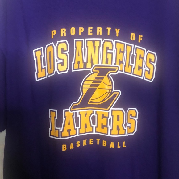 🇺🇸 NBA Lakers Purple Net-Dri T-Shirt, Size XL - Picture 2 of 6